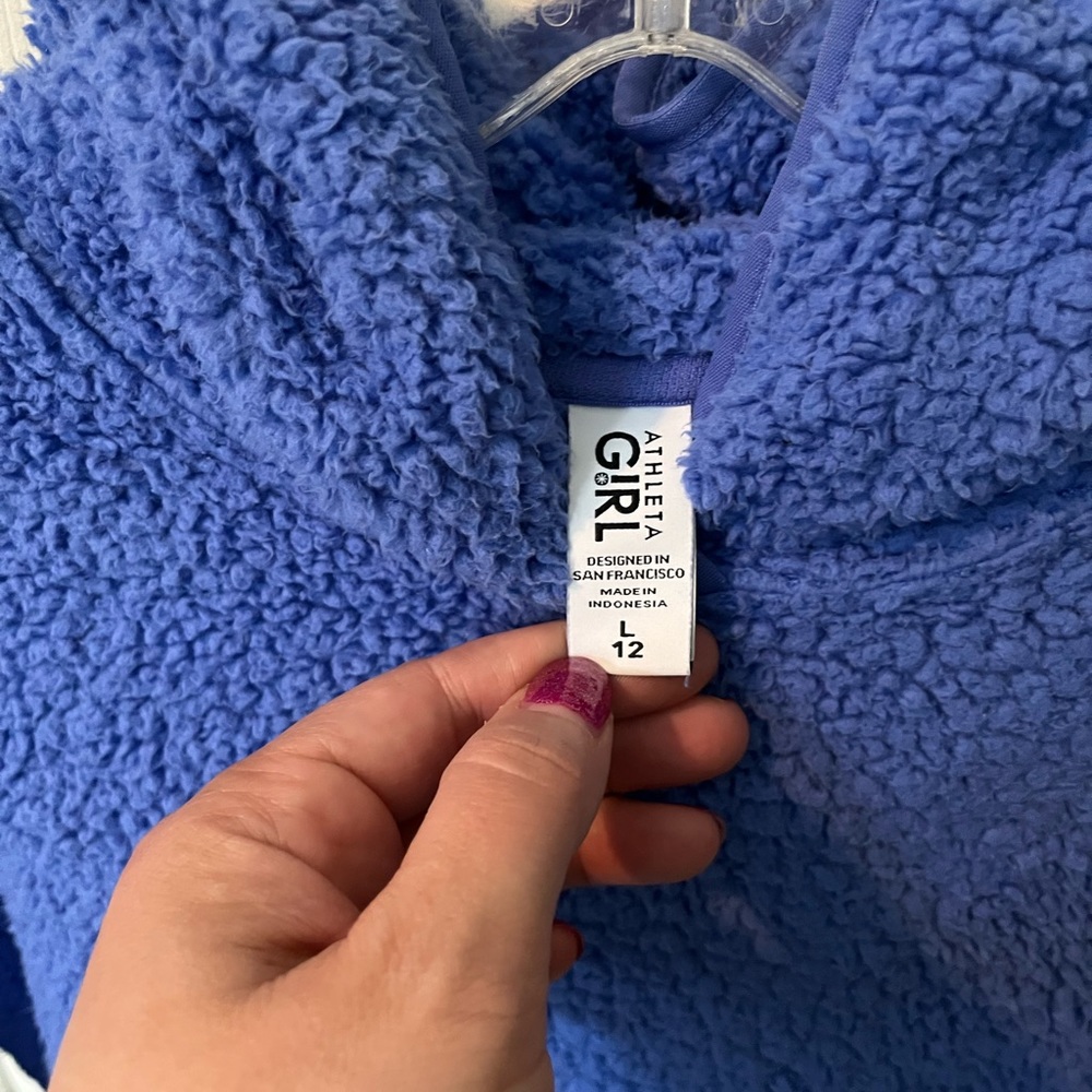 Super soft athleta girl periwinkle hoodie, Sherpa - Picture 5 of 5